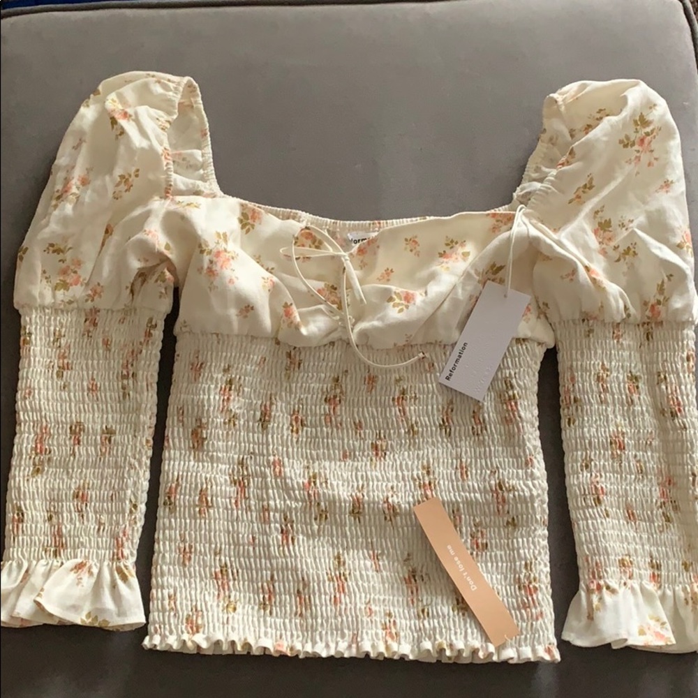 Brand new Reformation Floral top